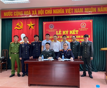 Viện KSND huyện Phúc Thọ và Chi cục Thi hành án dân sự huyện Phúc Thọ ký kết...